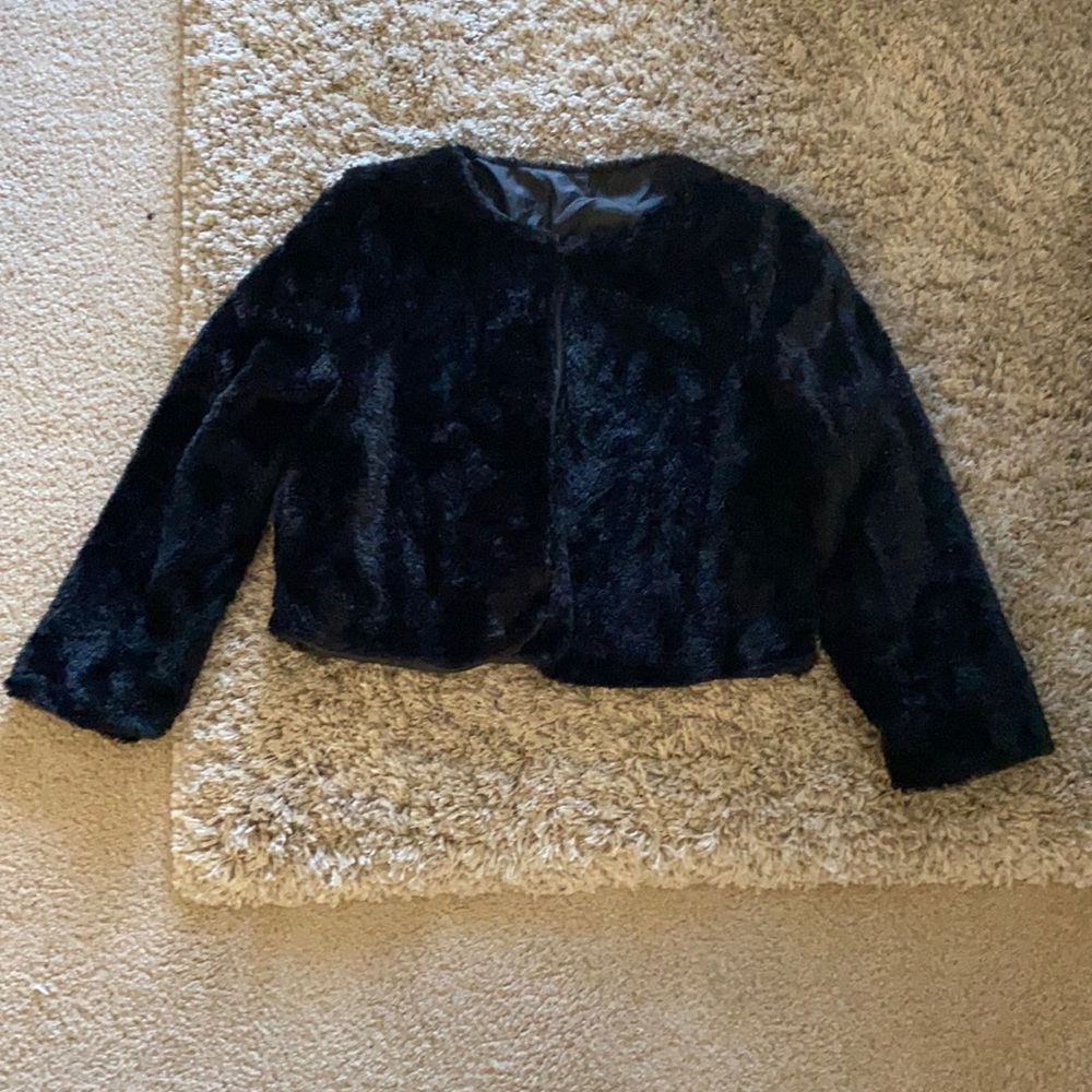 Size small black fuzzy jacket